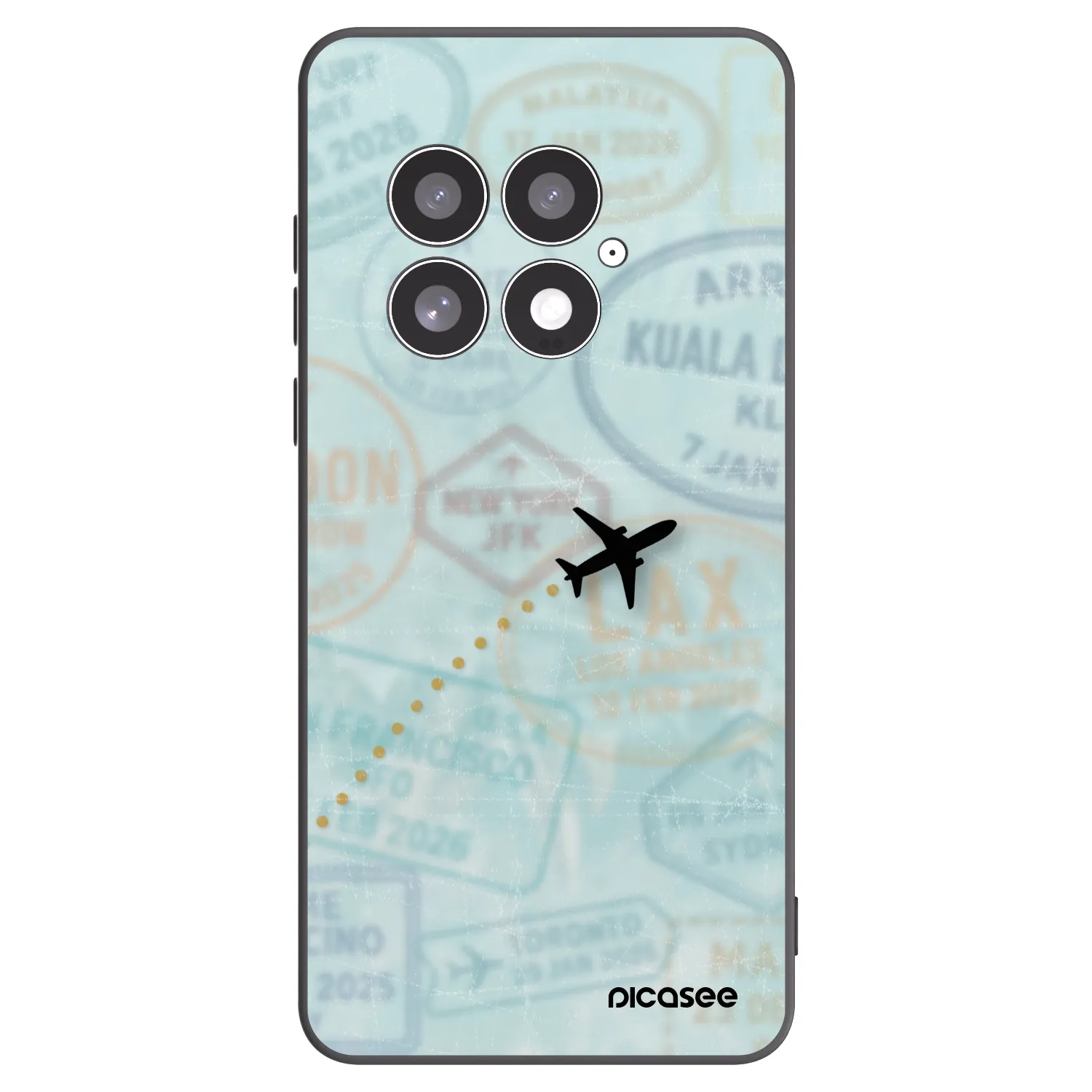 Picasee silikonový černý obal pro OnePlus 13 5G - FLIGHT PATH