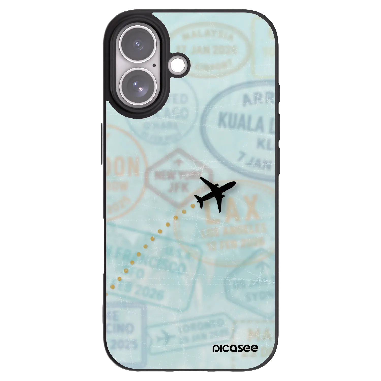Picasee silikonový černý obal pro Apple iPhone 17 - FLIGHT PATH