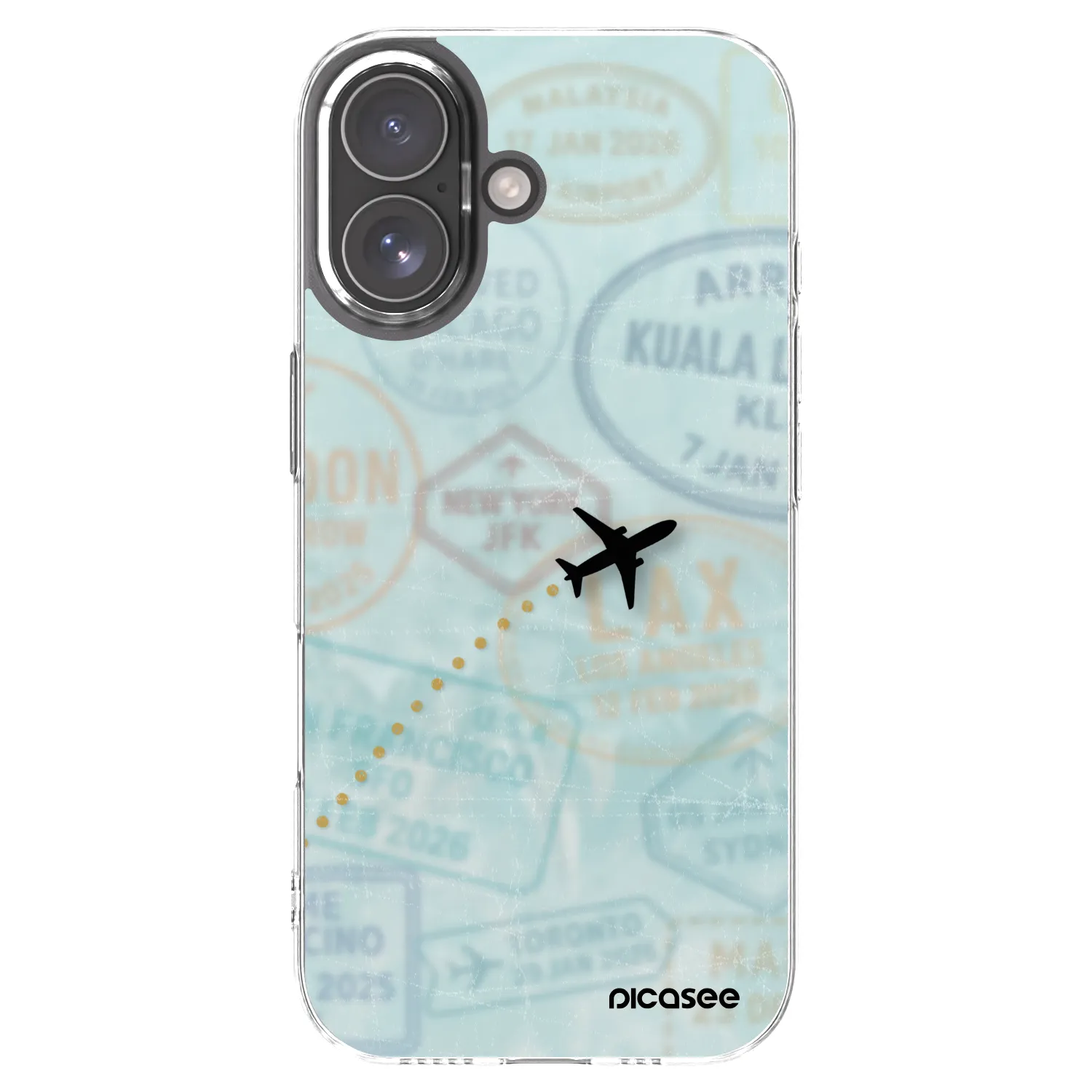 Picasee silikonový průhledný obal pro Apple iPhone 17 - FLIGHT PATH