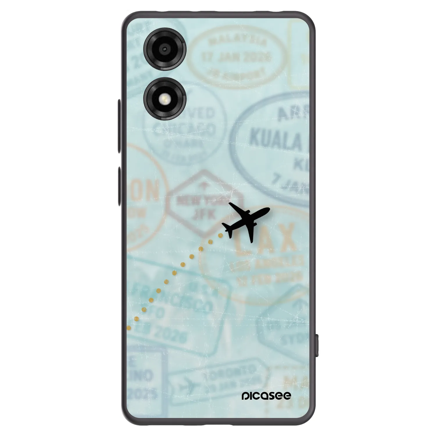 Picasee silikonový černý obal pro Motorola Moto E14 - FLIGHT PATH