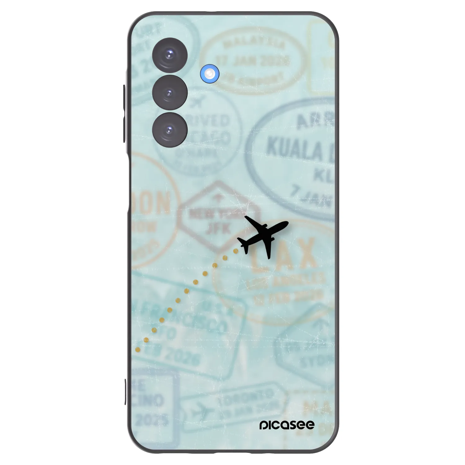 Picasee silikonový černý obal pro Samsung Galaxy A17 5G - FLIGHT PATH