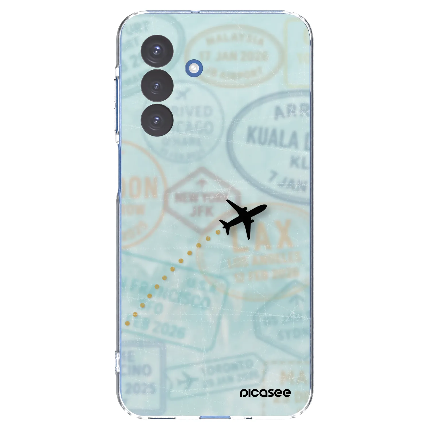 Picasee silikonový průhledný obal pro Samsung Galaxy A17 5G - FLIGHT PATH