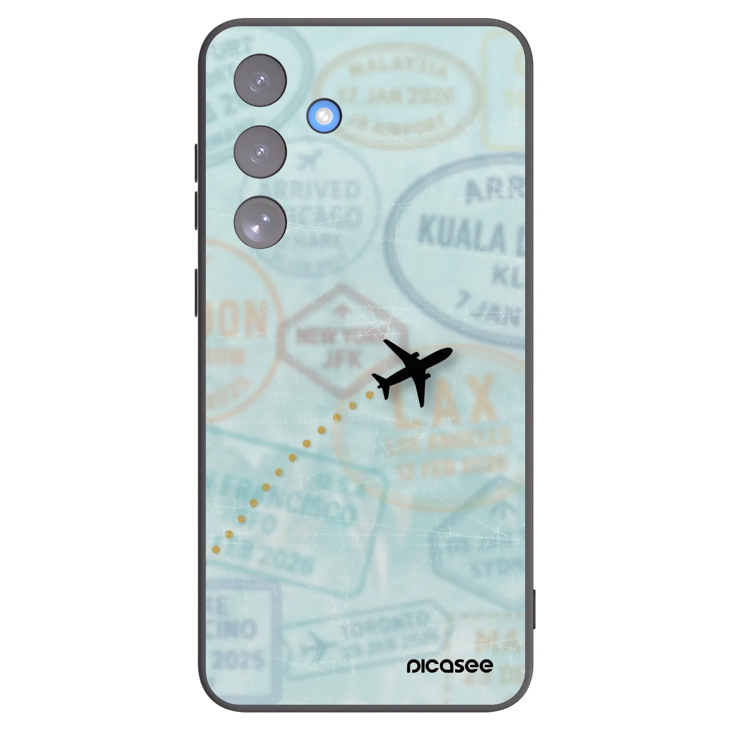 Picasee silikonový černý obal pro Samsung Galaxy S25 FE 5G - FLIGHT PATH