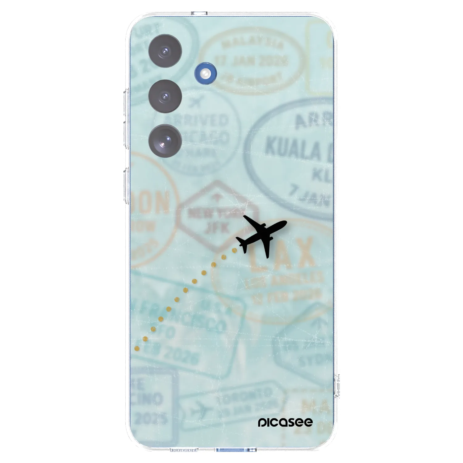 Picasee silikonový průhledný obal pro Samsung Galaxy S25 FE 5G - FLIGHT PATH