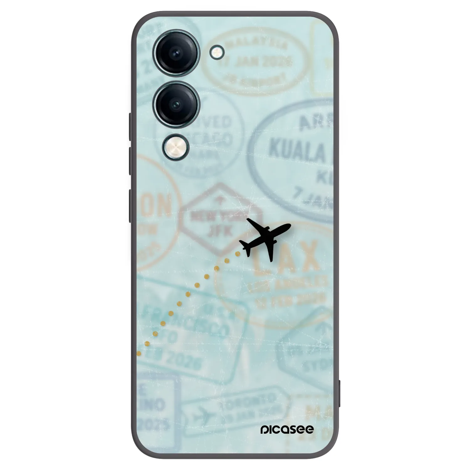 Picasee silikonový černý obal pro Vivo Y29s 5G - FLIGHT PATH
