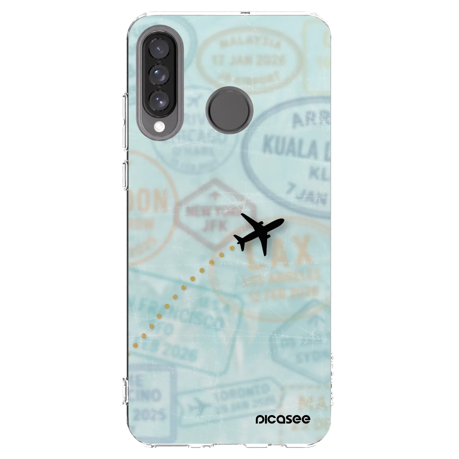 Picasee silikonový průhledný obal pro Huawei P30 Lite - FLIGHT PATH