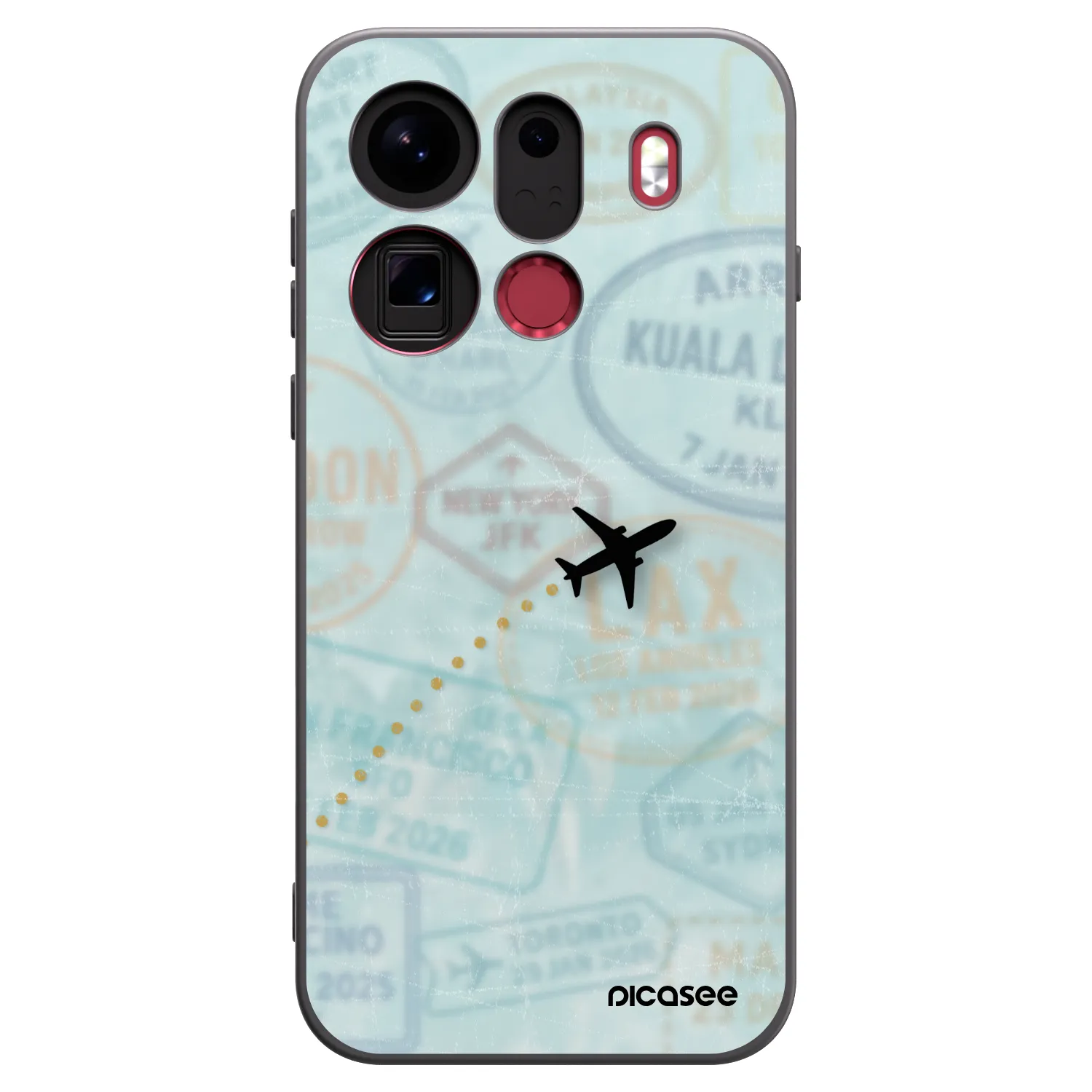 Picasee silikonový černý obal pro OPPO Find X9 Pro - FLIGHT PATH