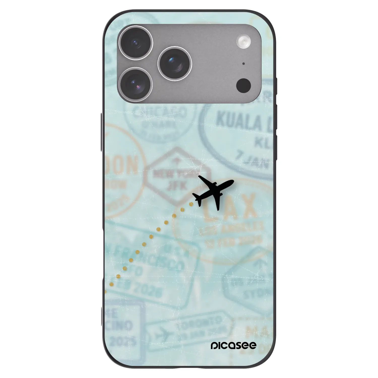 Picasee silikonový černý obal pro Apple iPhone 18 Pro Max - FLIGHT PATH