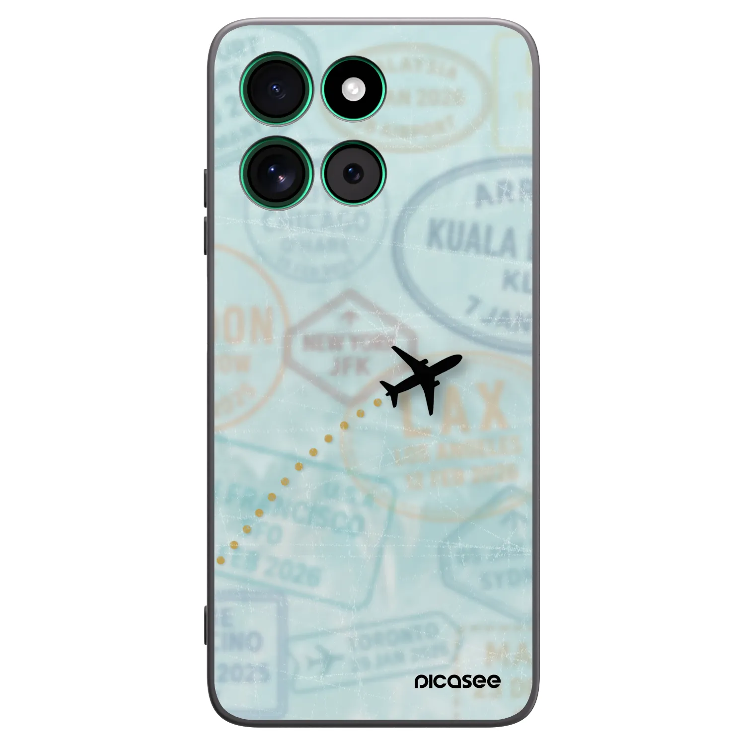 Picasee silikonový černý obal pro Motorola Moto G57 Power - FLIGHT PATH