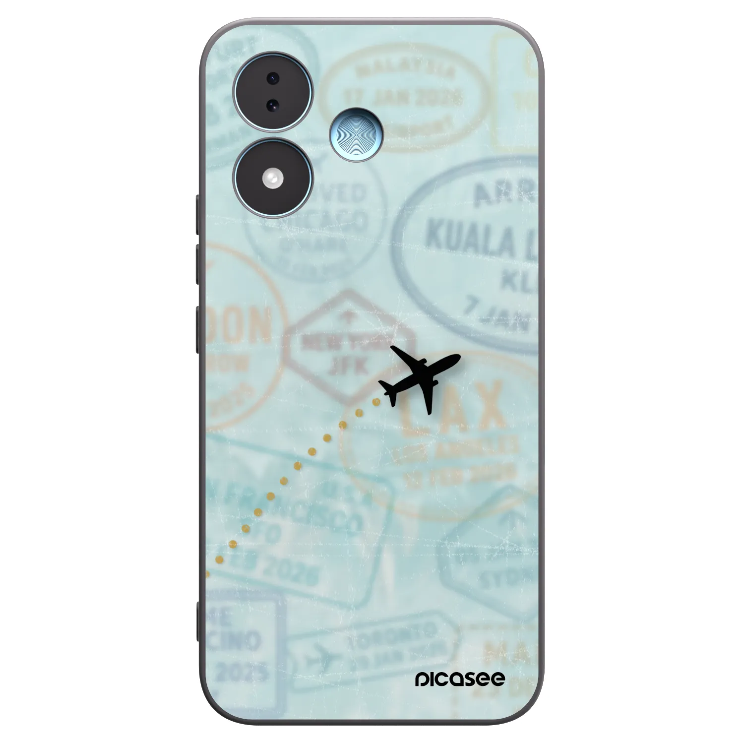Picasee silikonový černý obal pro Xiaomi Redmi Note 17 5G - FLIGHT PATH