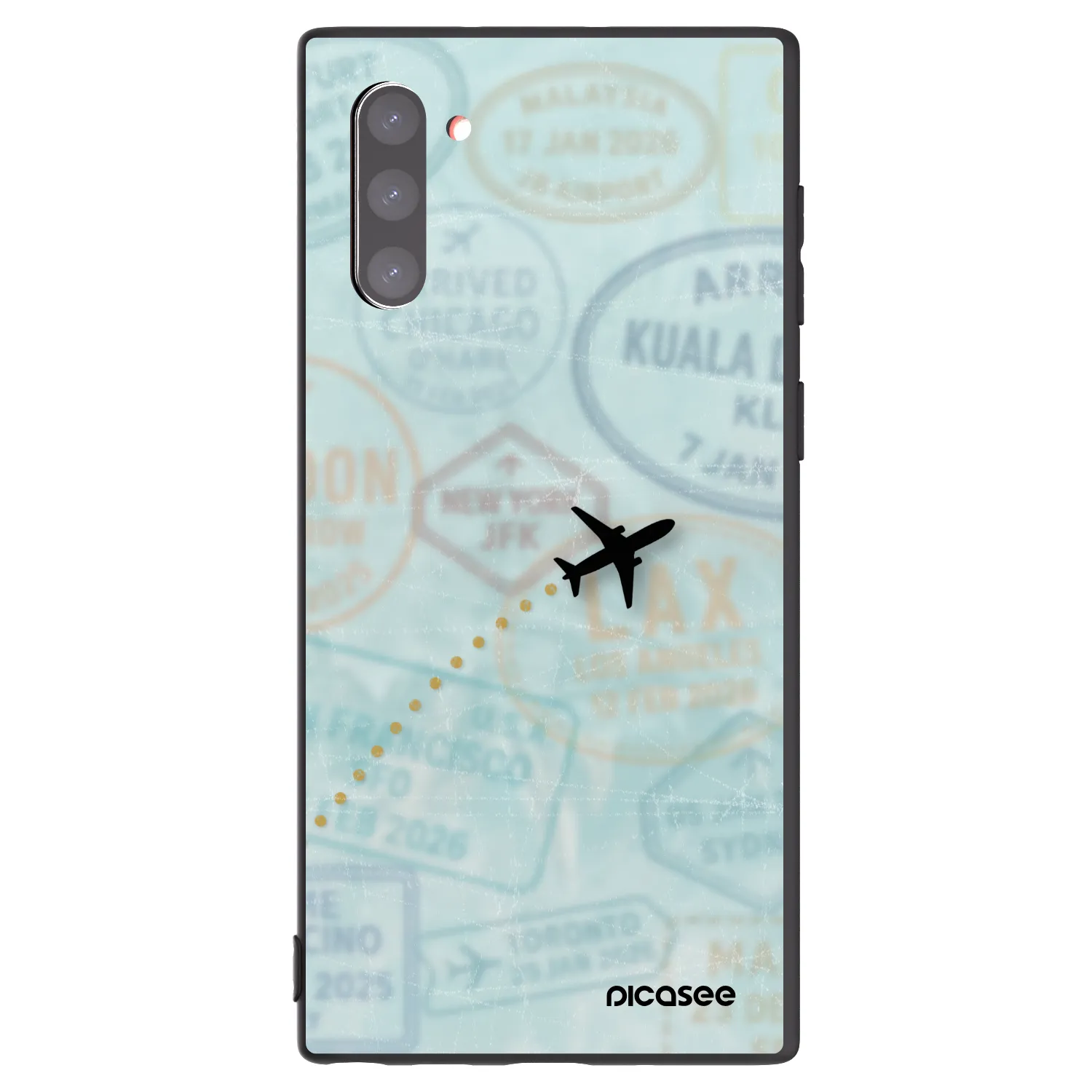 Picasee silikonový černý obal pro Samsung Galaxy Note 10 N970F - FLIGHT PATH