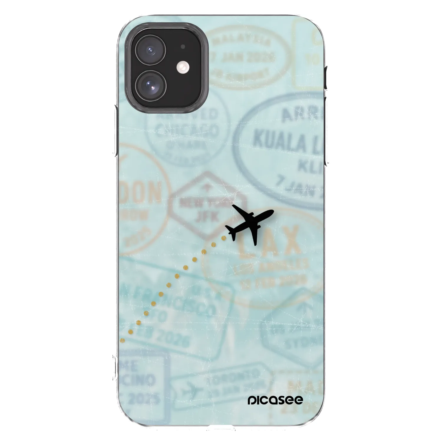 Picasee silikonový průhledný obal pro Apple iPhone 11 - FLIGHT PATH