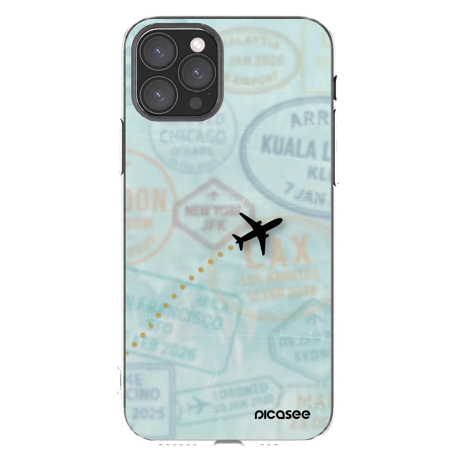 Picasee silikonový průhledný obal pro Apple iPhone 11 Pro - FLIGHT PATH