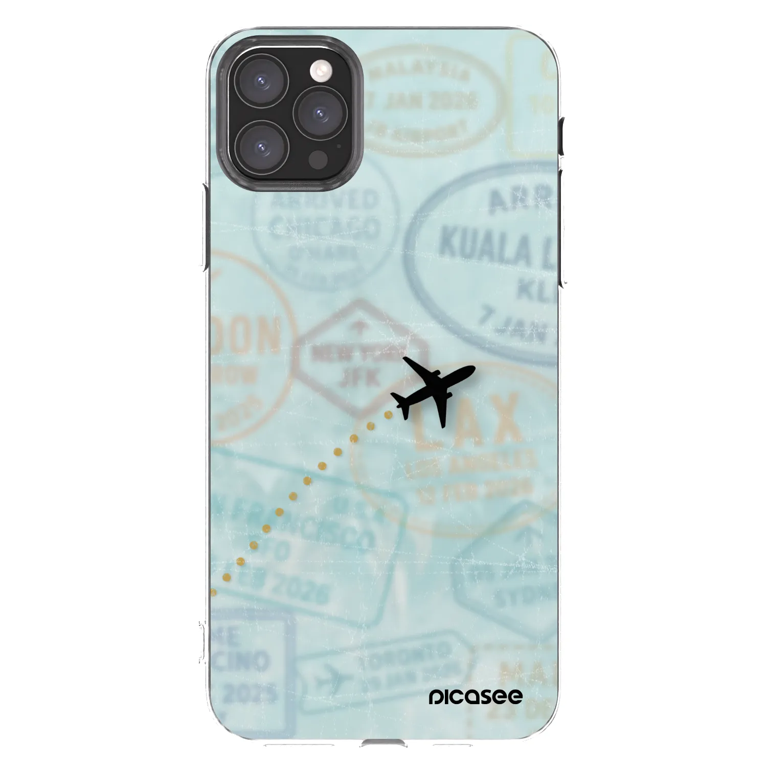Picasee silikonový průhledný obal pro Apple iPhone 11 Pro Max - FLIGHT PATH