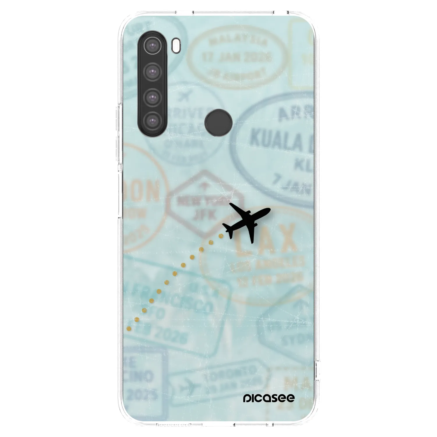 Picasee silikonový průhledný obal pro Xiaomi Redmi Note 8 - FLIGHT PATH