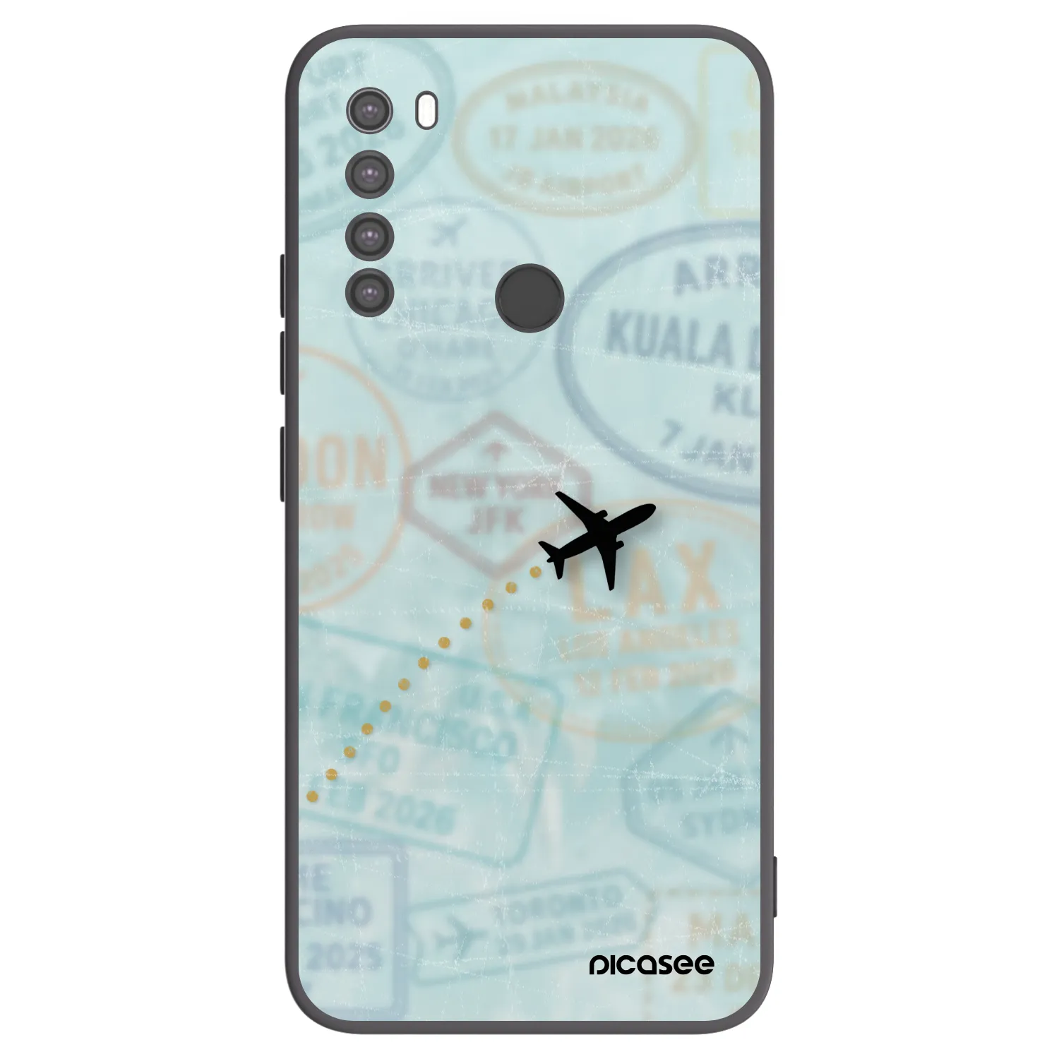 Picasee silikonový černý obal pro Xiaomi Redmi Note 8 - FLIGHT PATH