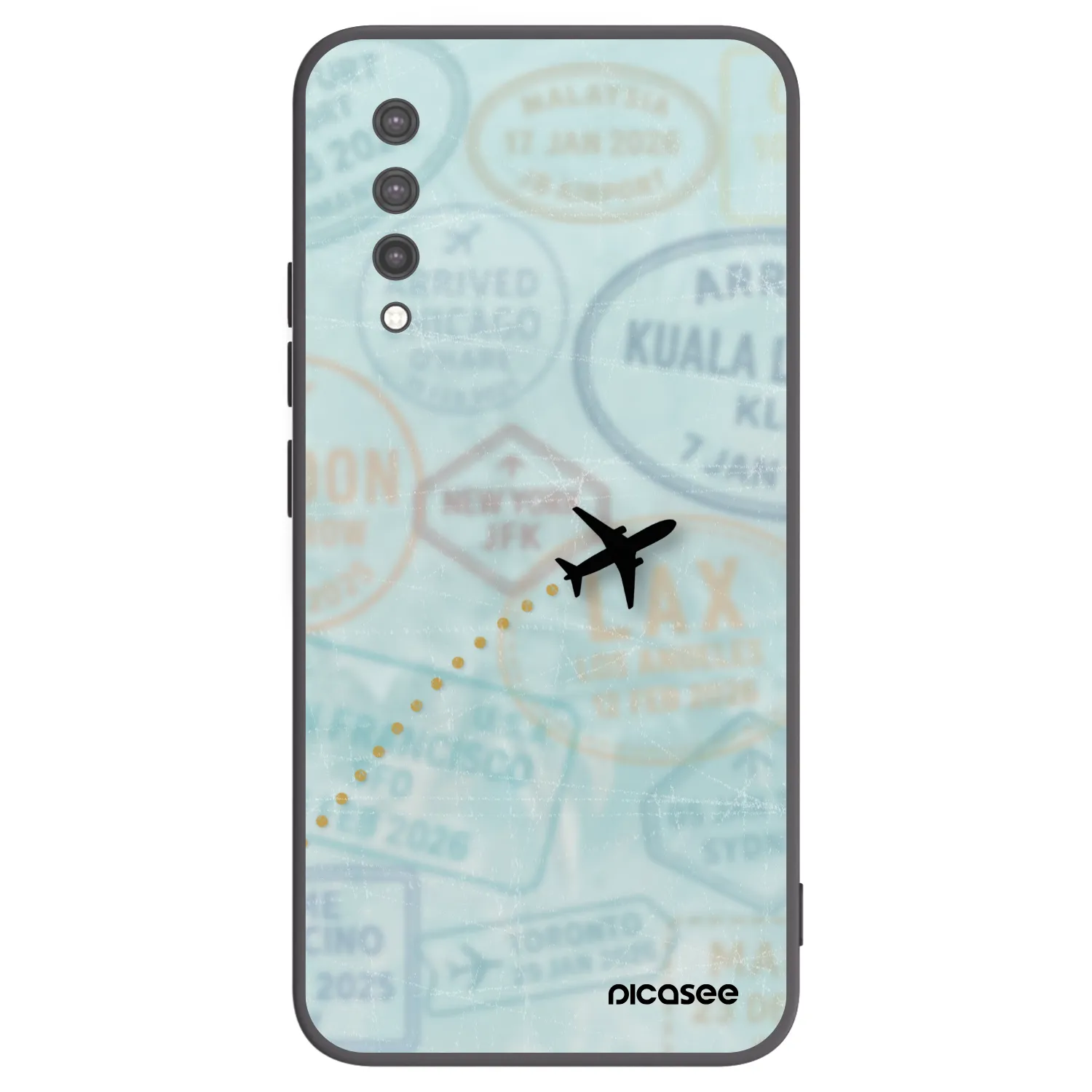 Picasee silikonový černý obal pro Xiaomi Mi 9 Lite - FLIGHT PATH