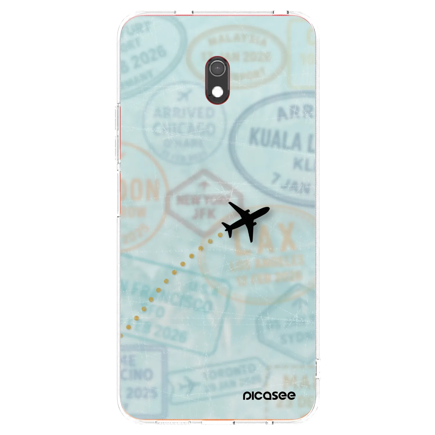 Picasee silikonový průhledný obal pro Xiaomi Redmi 8A - FLIGHT PATH