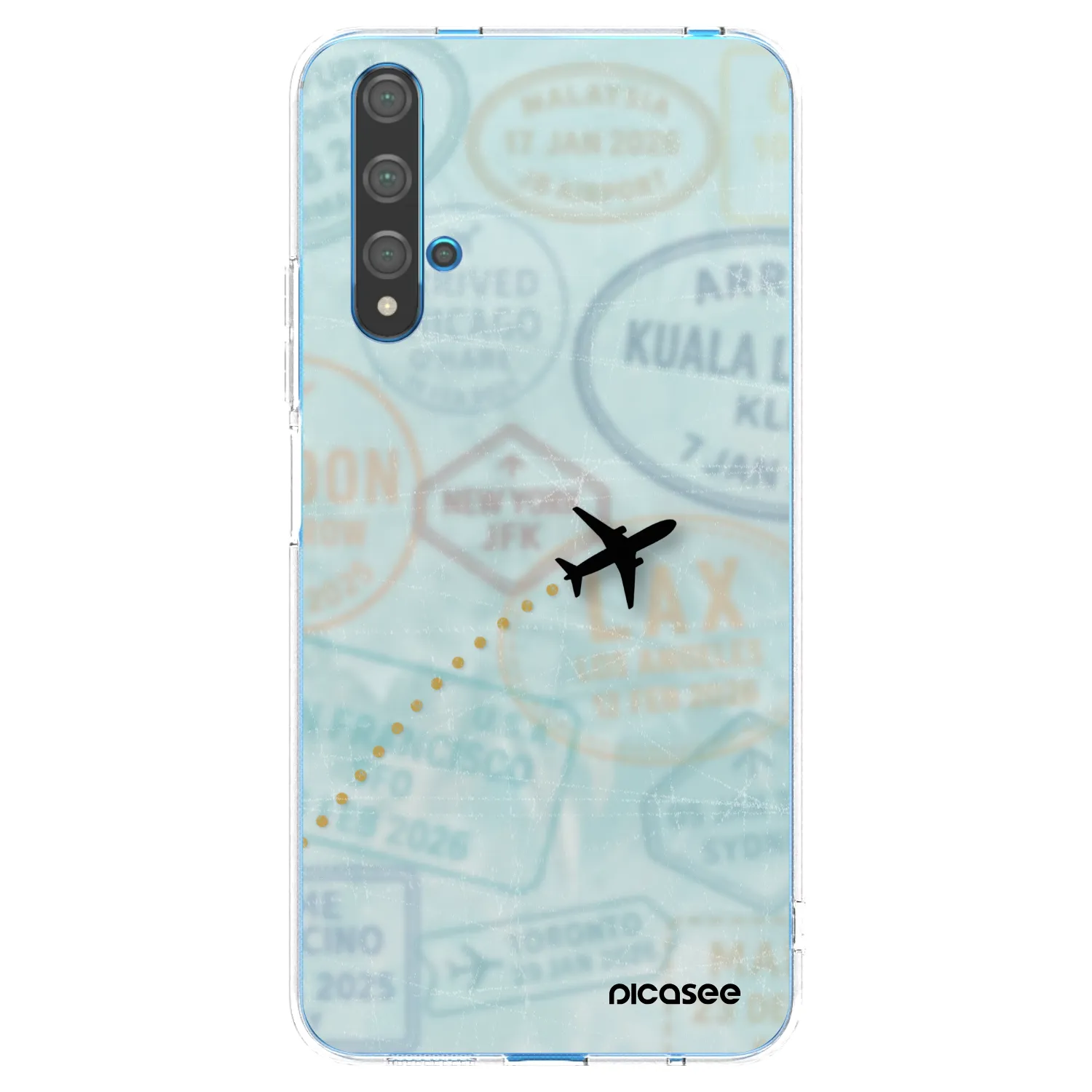 Picasee silikonový průhledný obal pro Huawei Nova 5T - FLIGHT PATH