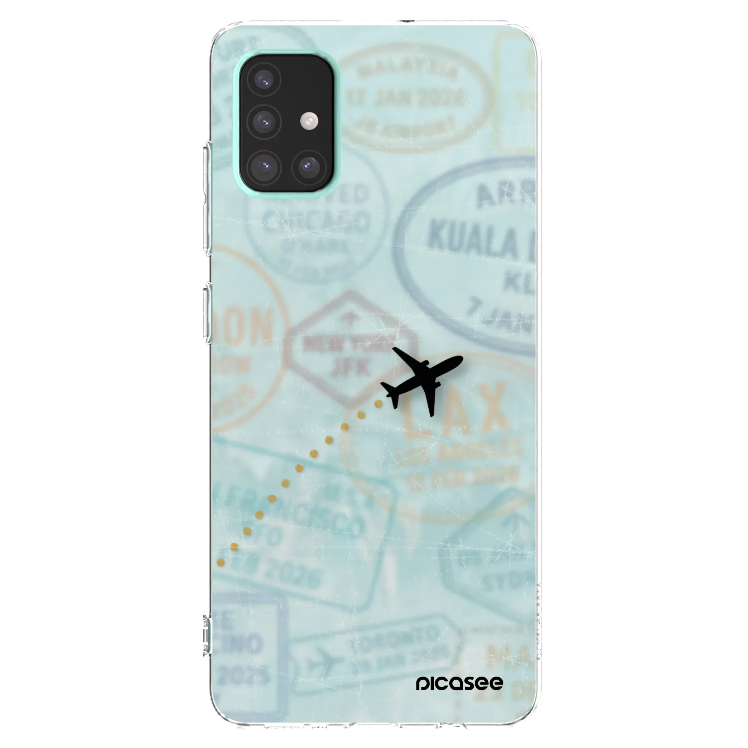 Picasee silikonový průhledný obal pro Samsung Galaxy A51 A515F - FLIGHT PATH