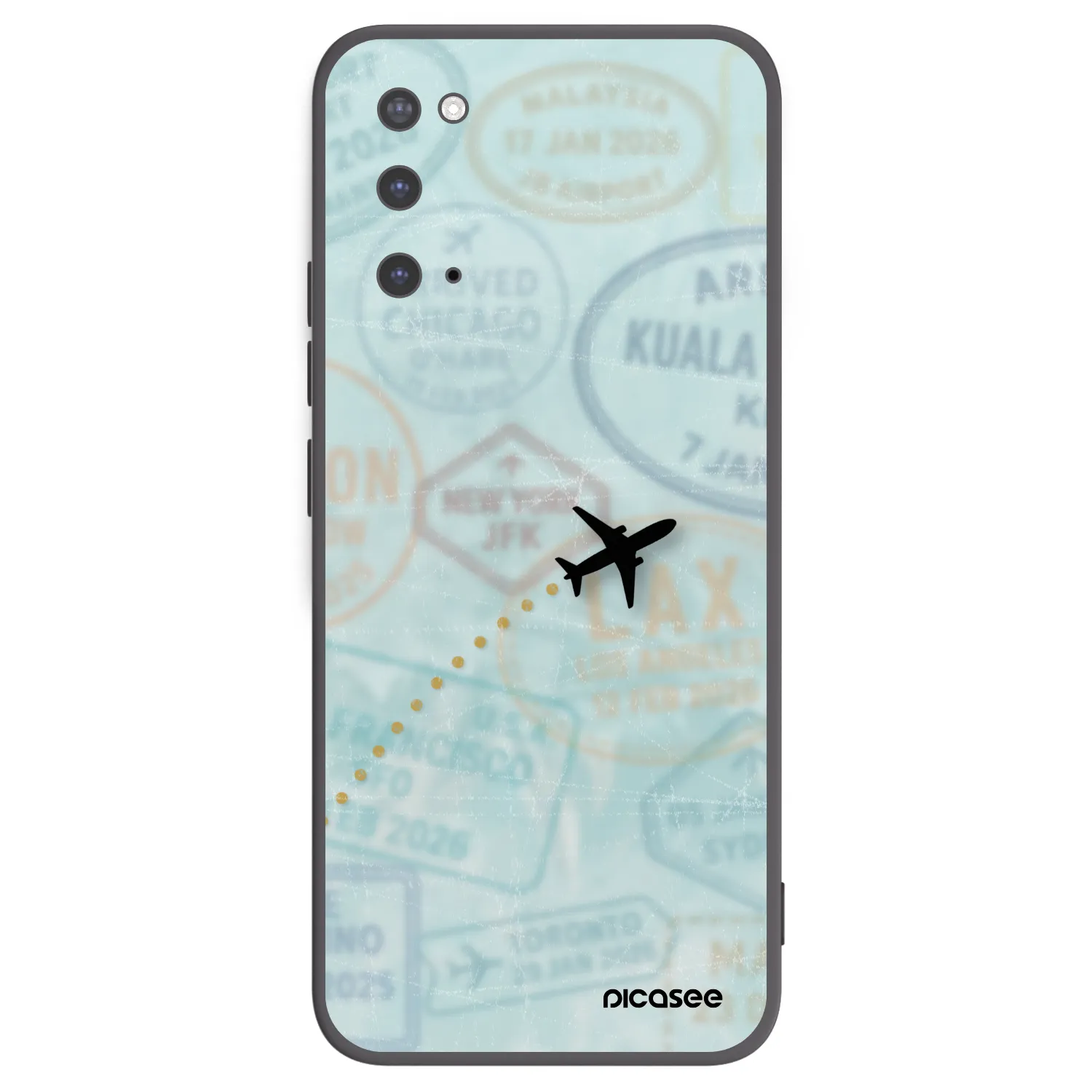 Picasee silikonový černý obal pro Samsung Galaxy S20 G980F - FLIGHT PATH