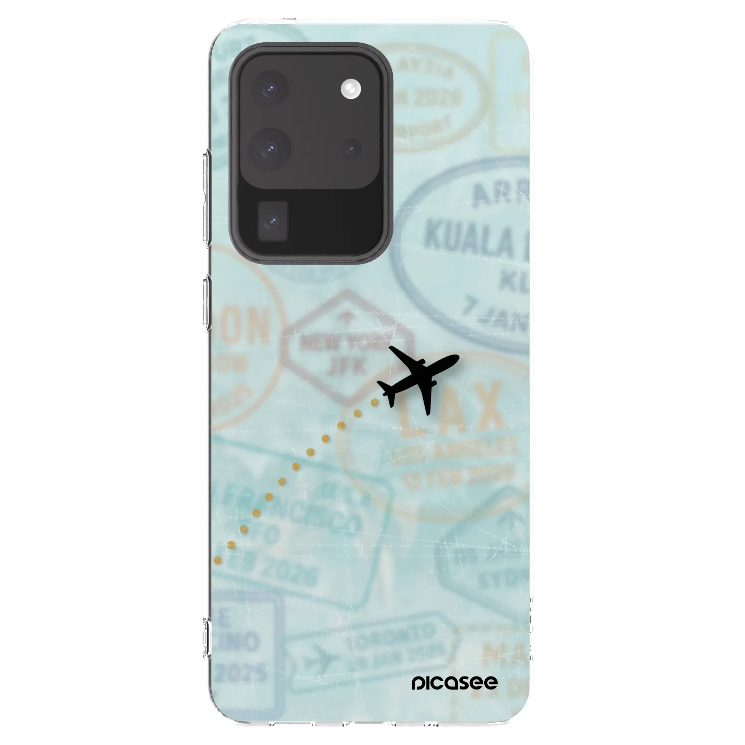 Picasee silikonový průhledný obal pro Samsung Galaxy S20 Ultra 5G G988F - FLIGHT PATH