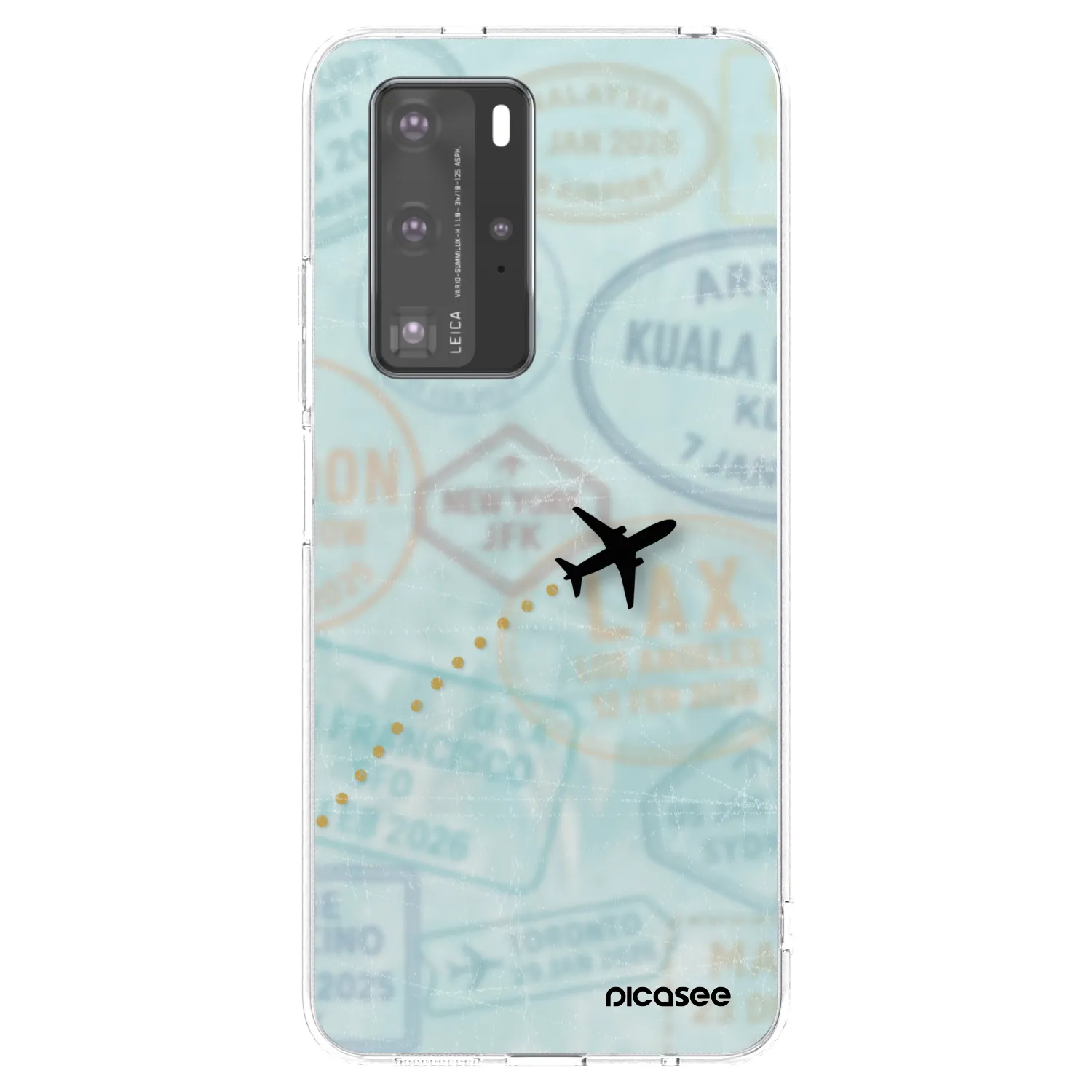 Picasee silikonový průhledný obal pro Huawei P40 Pro - FLIGHT PATH