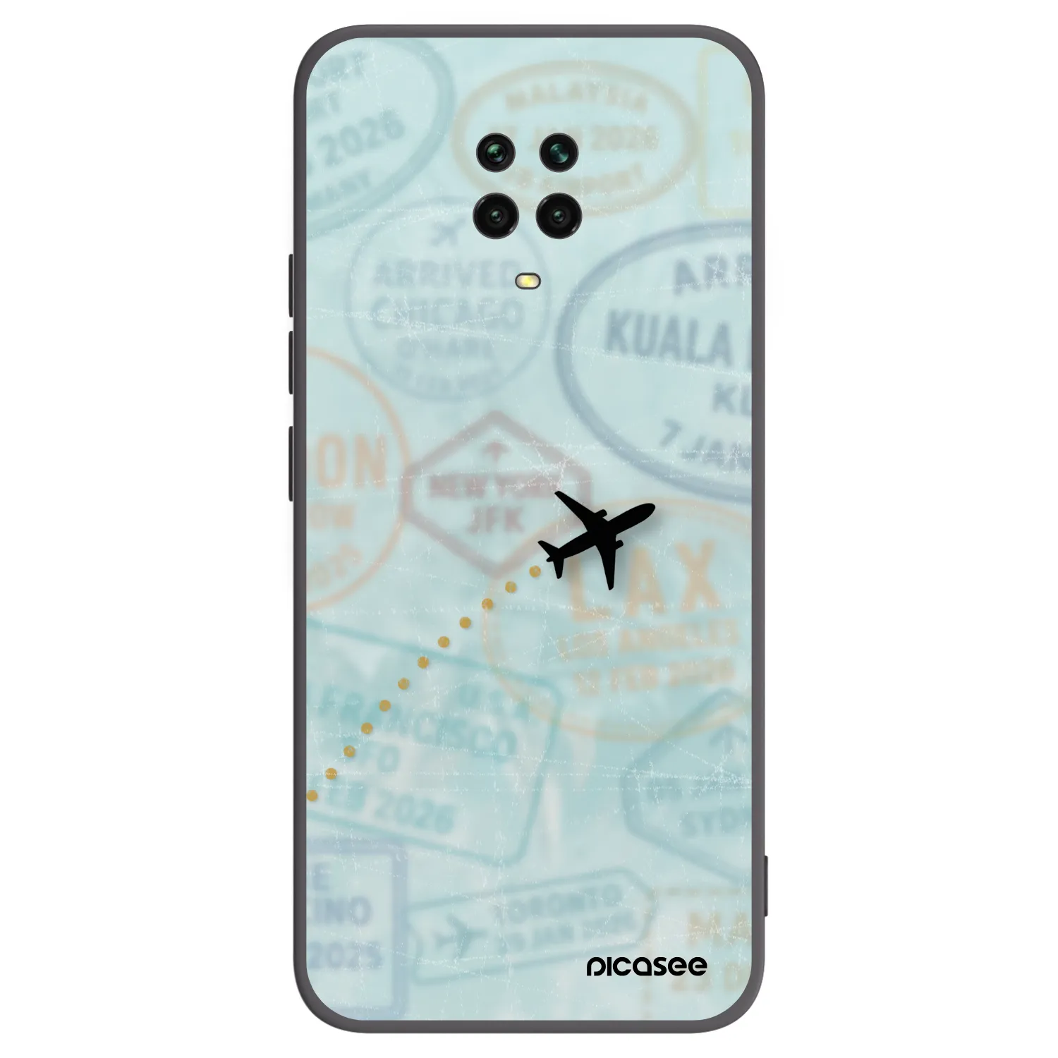 Picasee silikonový černý obal pro Xiaomi Redmi Note 9S - FLIGHT PATH