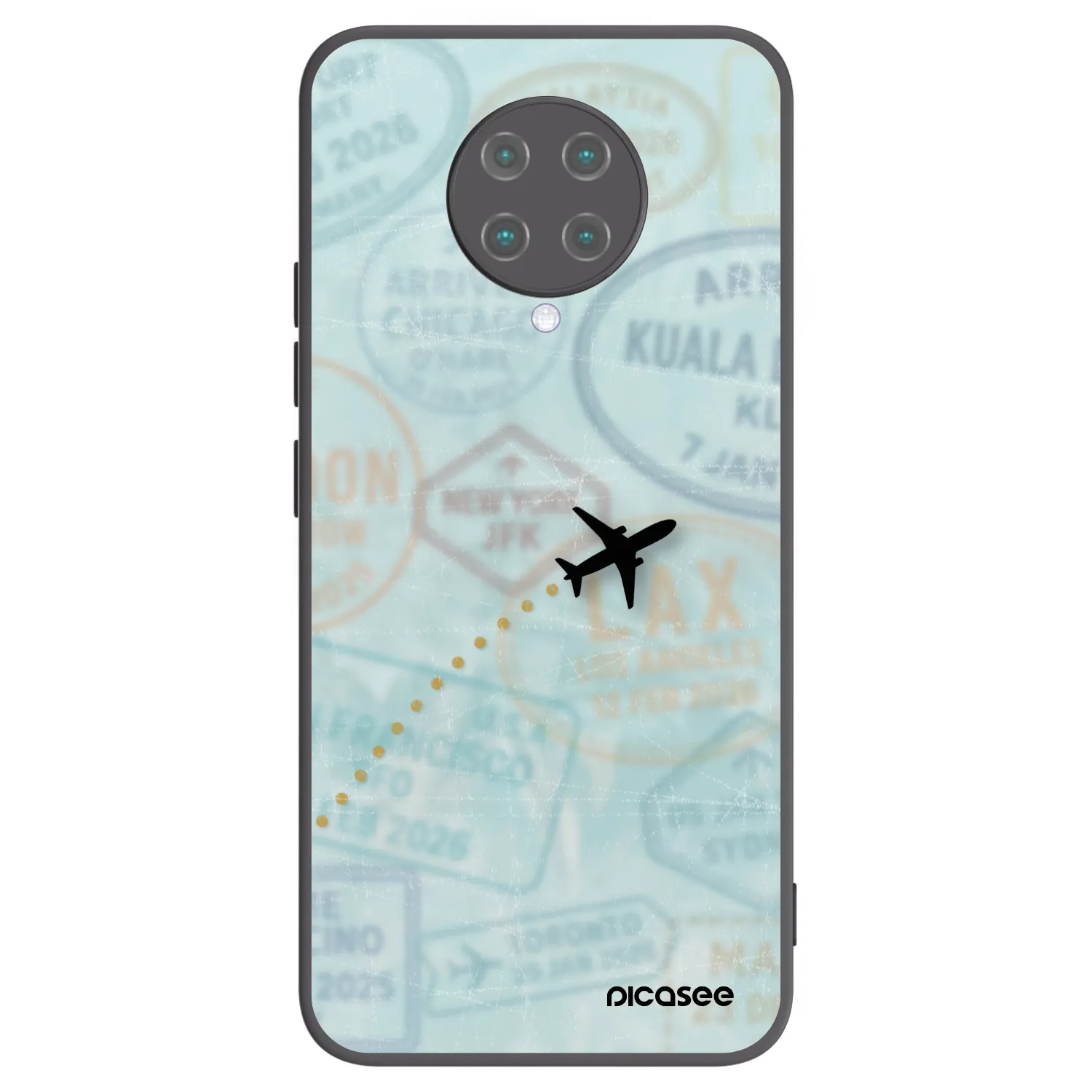 Picasee silikonový černý obal pro Xiaomi Poco F2 Pro - FLIGHT PATH