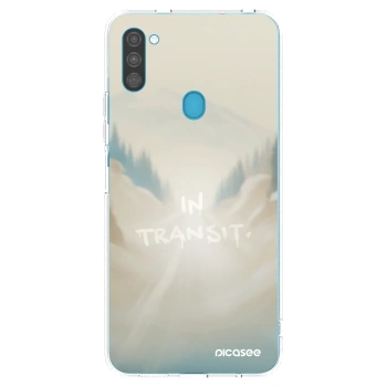 Picasee silikonový průhledný obal pro Samsung Galaxy M11 - IN TRANSIT
