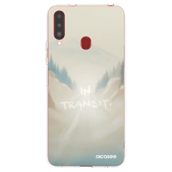 Picasee silikonový průhledný obal pro Samsung Galaxy A20s - IN TRANSIT