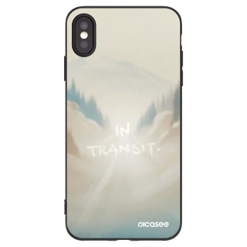 Picasee silikonový černý obal pro Apple iPhone XS Max - IN TRANSIT