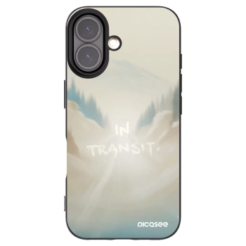 Picasee silikonový černý obal pro Apple iPhone 16 - IN TRANSIT