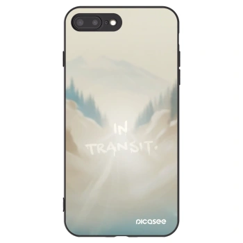 Picasee silikonový černý obal pro Apple iPhone 8 Plus - IN TRANSIT