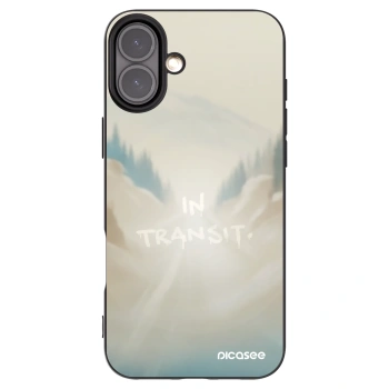 Picasee silikonový černý obal pro Apple iPhone 16 Plus - IN TRANSIT