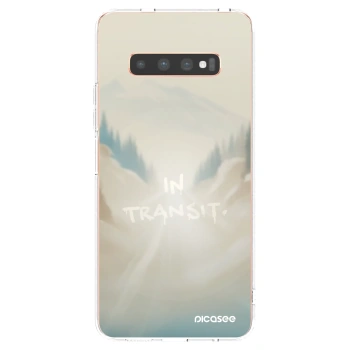 Picasee silikonový průhledný obal pro Samsung Galaxy S10 Plus G975 - IN TRANSIT
