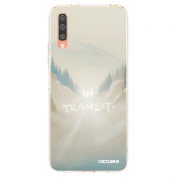 Picasee silikonový průhledný obal pro Samsung Galaxy A70 A705F - IN TRANSIT