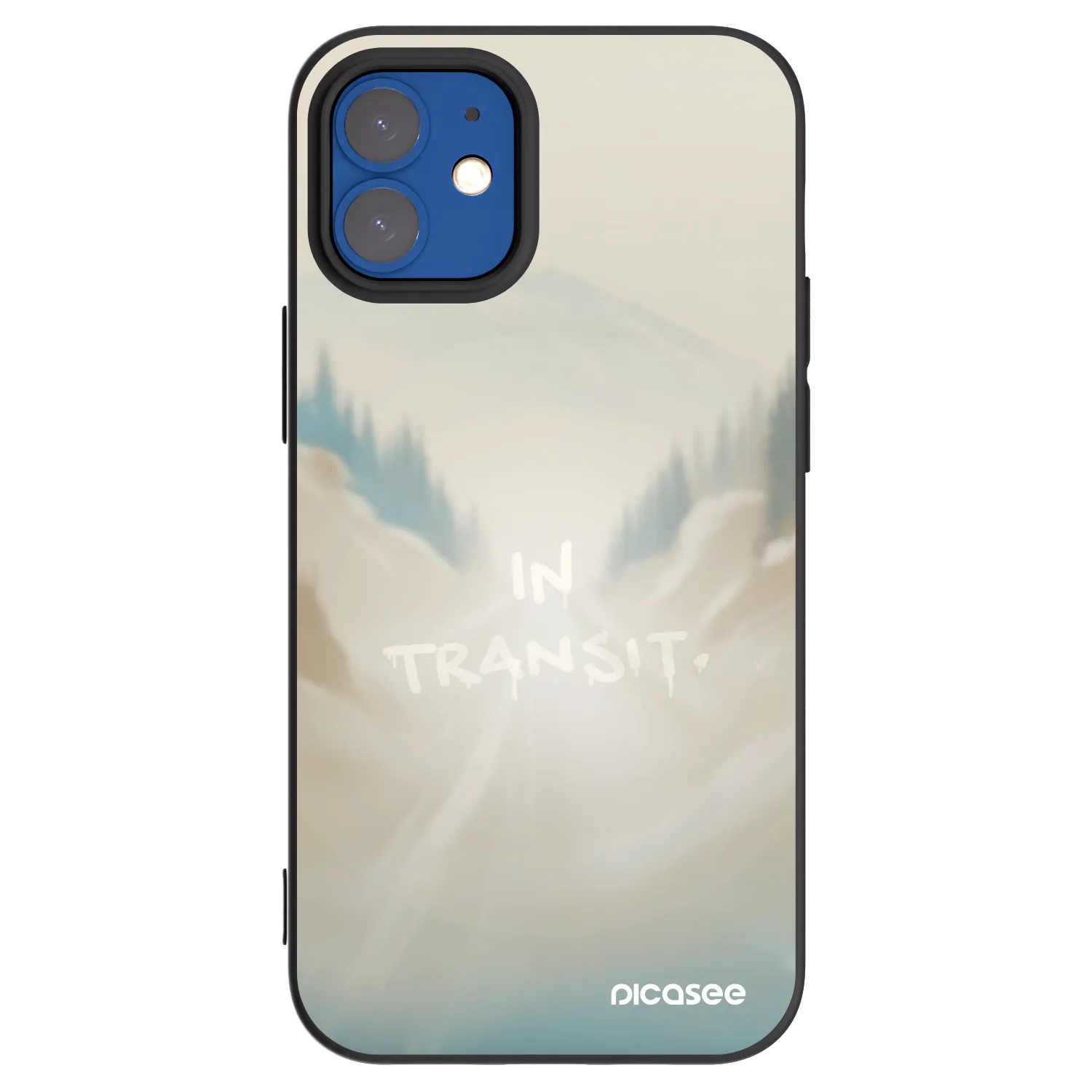 Picasee silikonový černý obal pro Apple iPhone 12 mini - IN TRANSIT