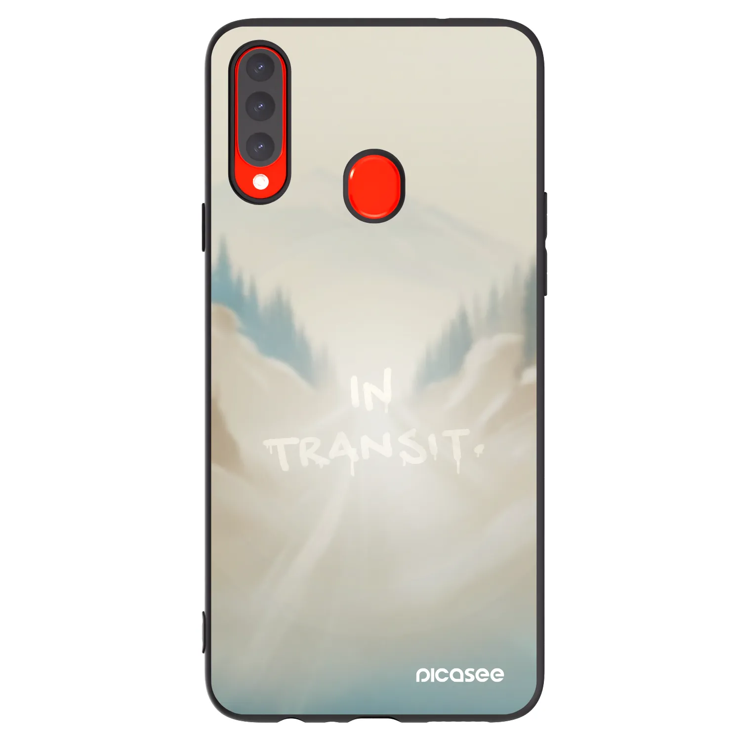Picasee silikonový černý obal pro Samsung Galaxy A20s - IN TRANSIT