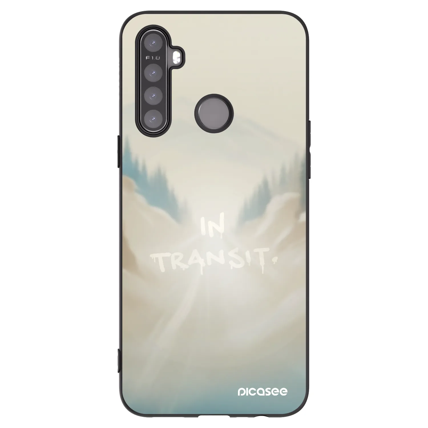 Picasee silikonový černý obal pro Realme 5 - IN TRANSIT