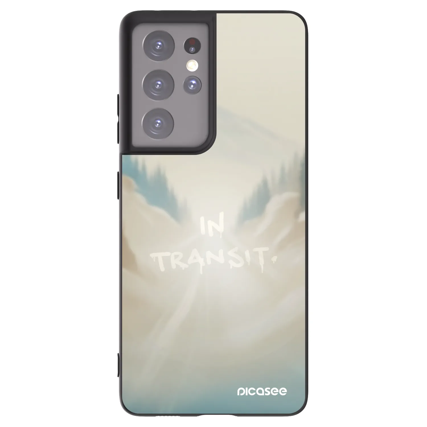 Picasee silikonový černý obal pro Samsung Galaxy S21 Ultra 5G G998B - IN TRANSIT