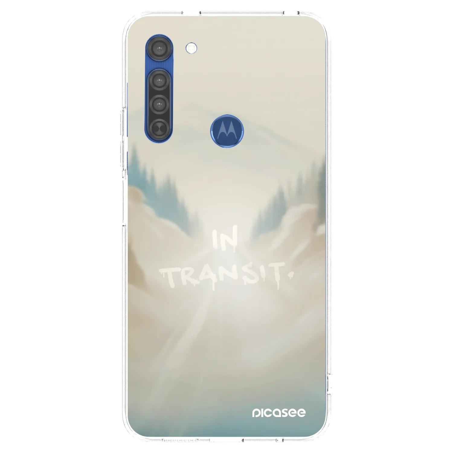 Picasee silikonový průhledný obal pro Motorola Moto G8 - IN TRANSIT