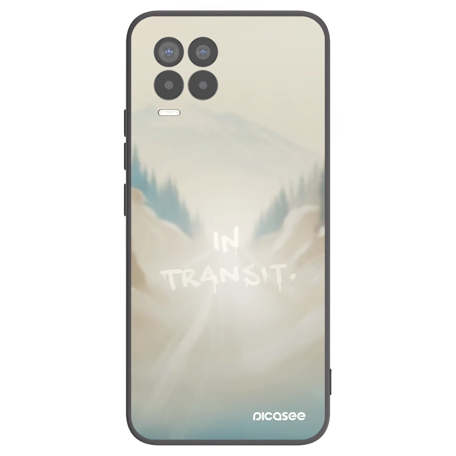 Picasee silikonový černý obal pro Realme 8 4G - IN TRANSIT