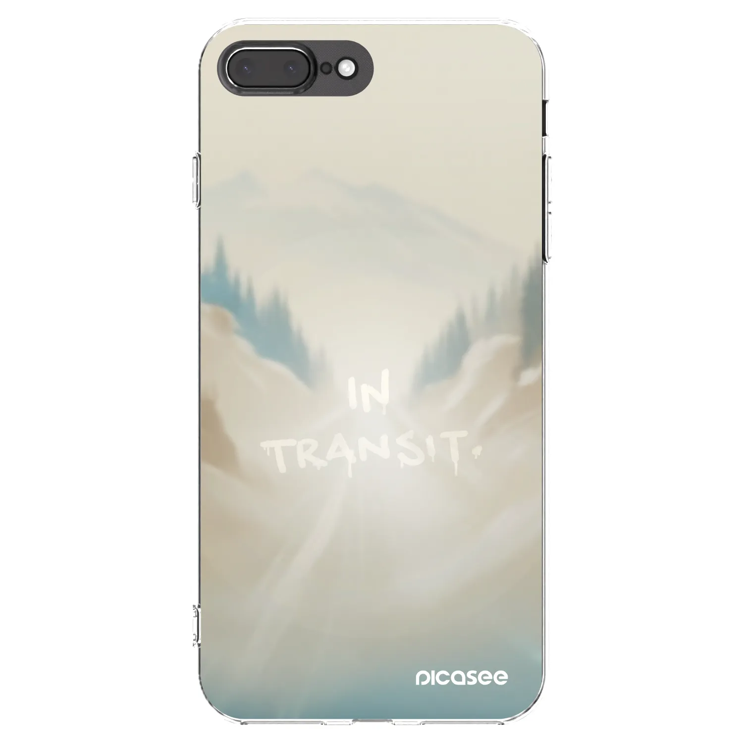 Picasee silikonový průhledný obal pro Apple iPhone 7 Plus - IN TRANSIT