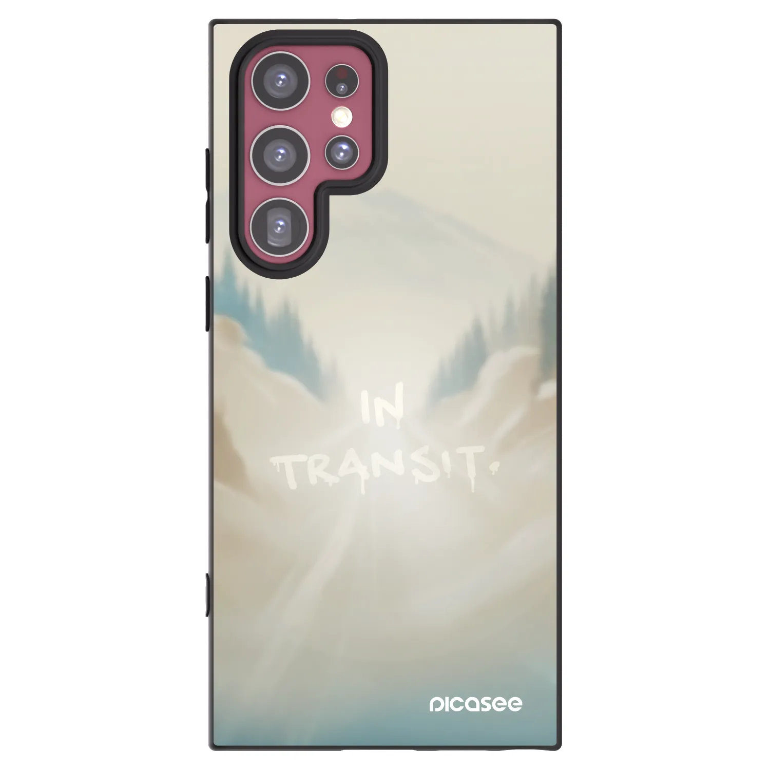 Picasee silikonový černý obal pro Samsung Galaxy S22 Ultra 5G - IN TRANSIT