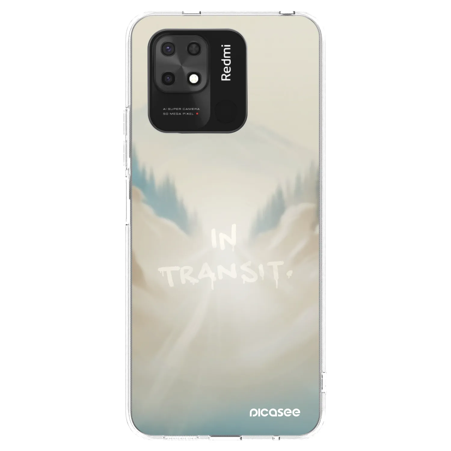 Picasee silikonový průhledný obal pro Xiaomi Redmi 10C - IN TRANSIT