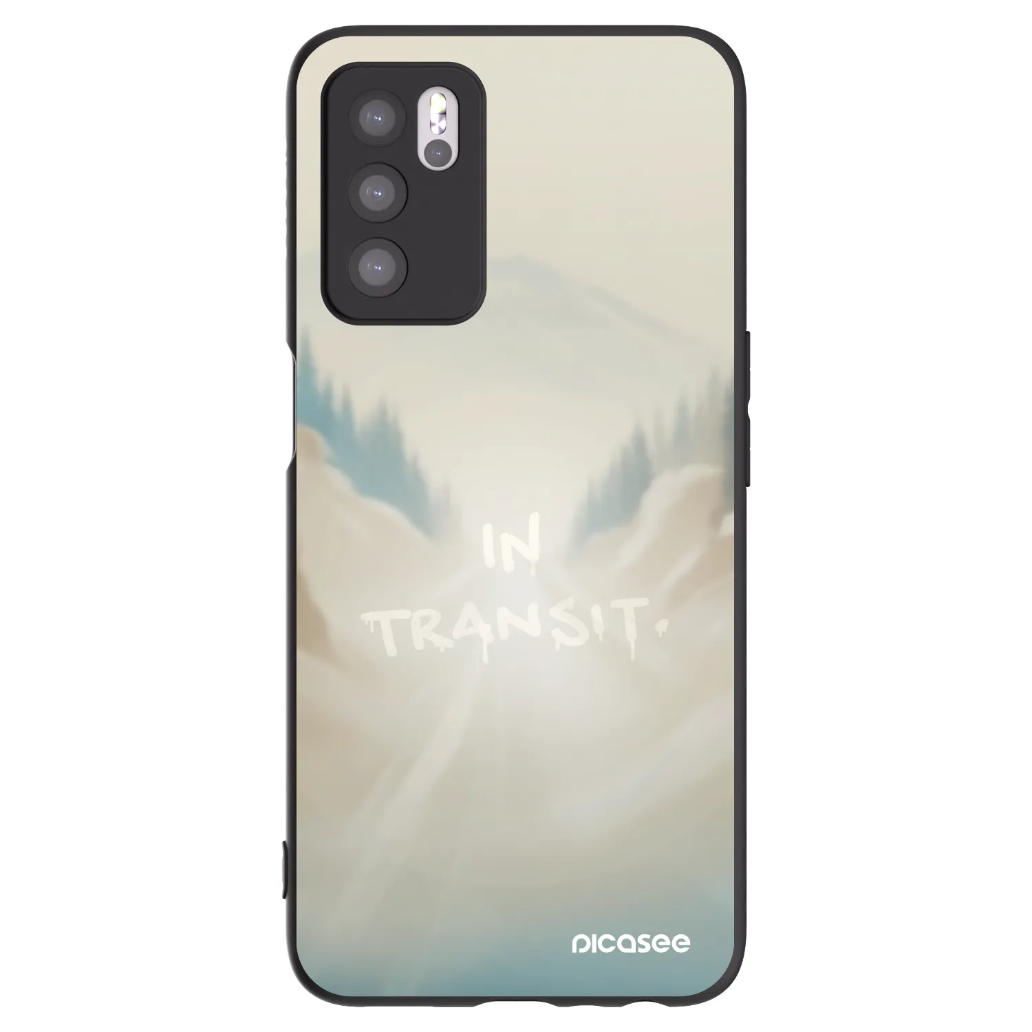 Picasee silikonový černý obal pro OPPO A16s - IN TRANSIT