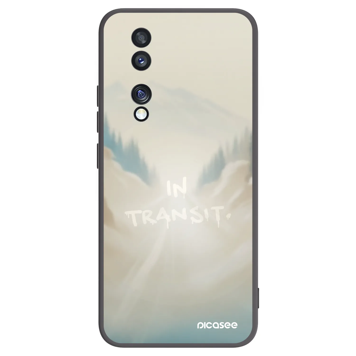 Picasee silikonový černý obal pro Honor 70 - IN TRANSIT