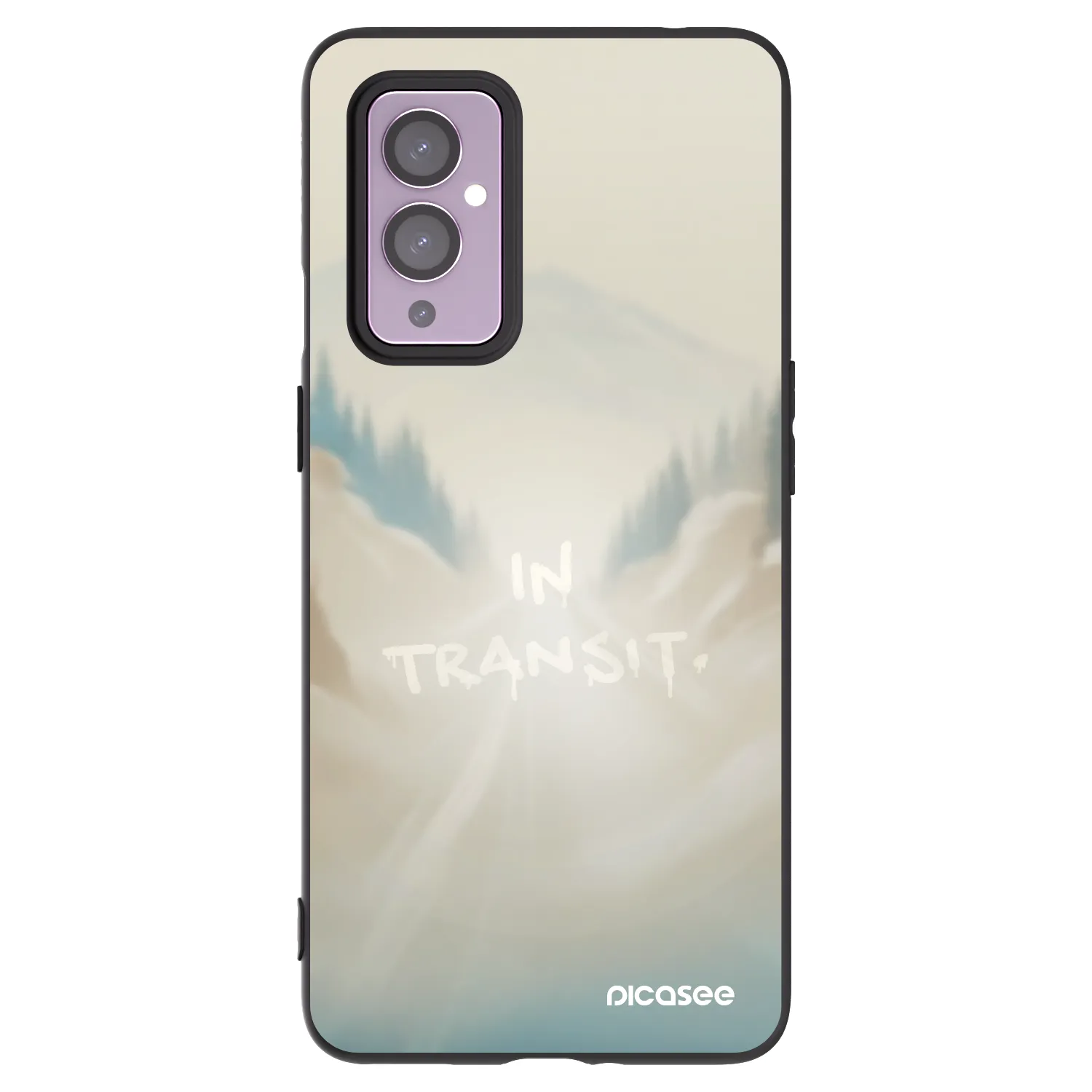 Picasee silikonový černý obal pro OnePlus 9 - IN TRANSIT