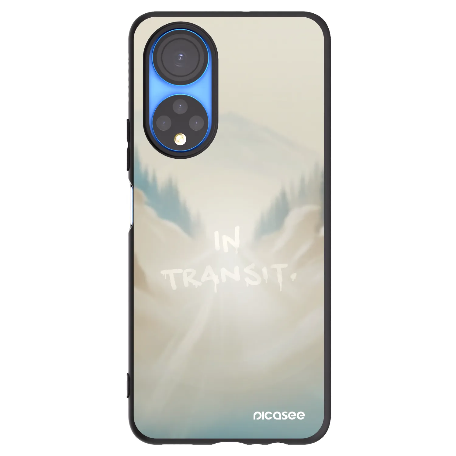 Picasee silikonový černý obal pro Honor X7 - IN TRANSIT